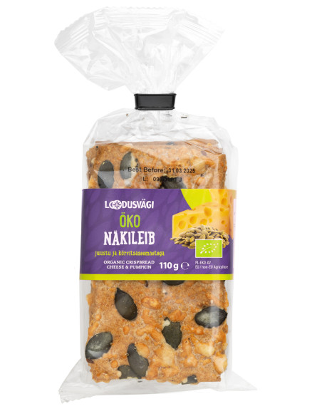 Loodusvägi ÖKO näkileib juustu-kõrvitsaseemne 110g PL-EKO-07