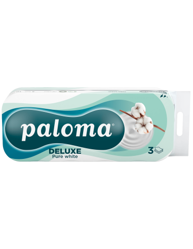 Paloma tualettpaber Deluxe puhasvalge 10 rulli 3-kihiline