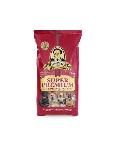 KAST 1tk! Dr.Stern Super Premium kuivtoit kana ja riisiga 10kg