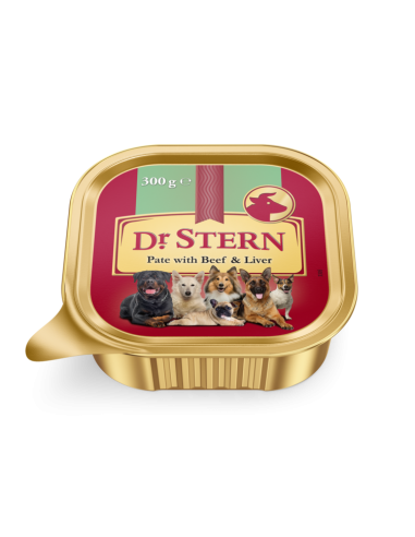 KAST 9 tk! Dr.Stern veiseliha ja maksapasteet koertele 300g alu cup