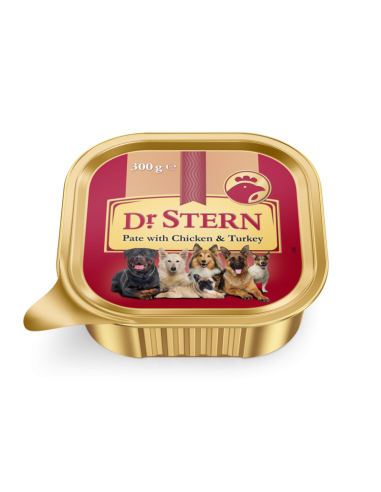 KAST 9 tk! Dr.Stern kana ja linnuliha pasteet koertele 300g alu cup