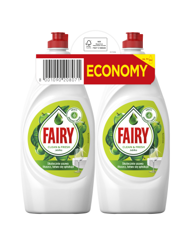 Fairy Nõudepesuvedelik Apple 2 x 900 ml