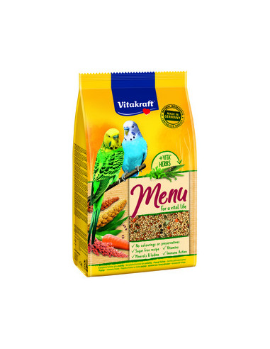 Vitakraft Premium Menu viirpapagoide täissööt 1kg