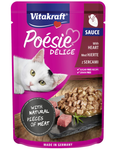 KAST 23 tk! Vitakraft Poesie Delice kassieine veise süda kastmes 85g