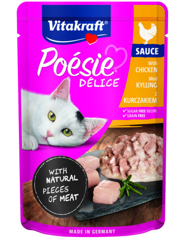 KAST 23 tk! Vitakraft Poesie Delice kassieine kana kastmes 85g