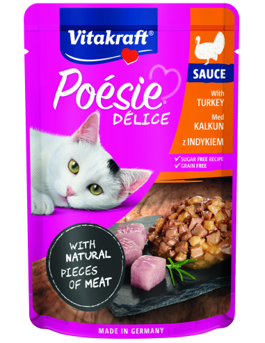 KAST 23 tk! Vitakraft Poesie Delice kassieine kalkun kastmes 85g