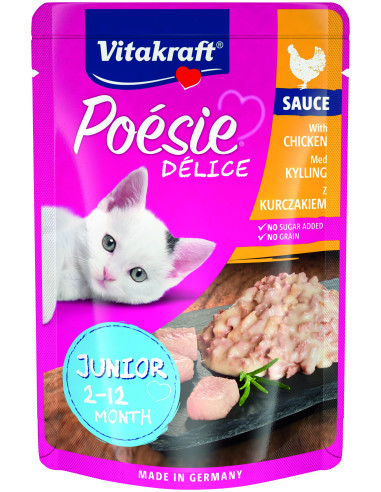 KAST 23 tk! Vitakraft Poesie Delice Junior kassieine kana kastmes 85g