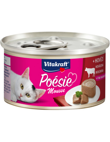 KAST 12 tk! Vitakraft Poesie veiseliha pasteet 85g konserv kassile