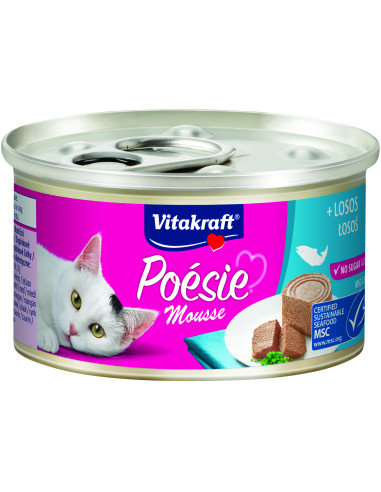 KAST 12 tk! Vitakraft Poesie lõhe pasteet 85g konserv kassile