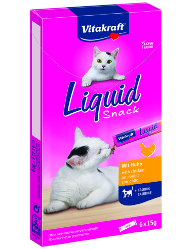 Vitakraft Liquid Snack kana ja tauriniga maius kassidele 6*1