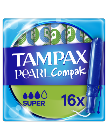 Tampax Compak Pearl Super Tampoonid Aplikaatoriga, 16 tk