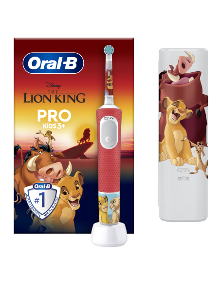 D103.413.2KX Vitality PRO Kids 3+ Lion King Elektriline Hambahari + Reisikarp