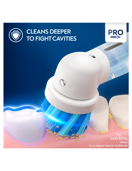 D103.413.2KX Vitality PRO Kids 3+ Lion King Elektriline Hambahari + Reisikarp