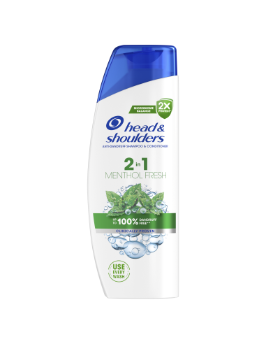 KAST 6 tk! Head & Shoulders Šampoon Menthol Fresh 2in1, 250 ml