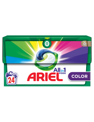 Ariel All-in-1 PODS Color Clean & Fresh Pesukapslid, 24 Pesukorda