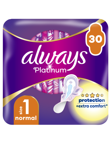 Always Platinum Normal Size 1 Hügieenisidemed Tiibadega, 30 tk