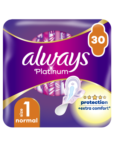 KAST 12 tk! Always Platinum Normal Size 1 Hügieenisidemed Tiibadega, 30 tk