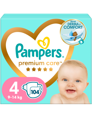 Pampers Premium Care Mähkmed, Suurus 4 (Maxi), 9–14 Kg, 104 Mähet