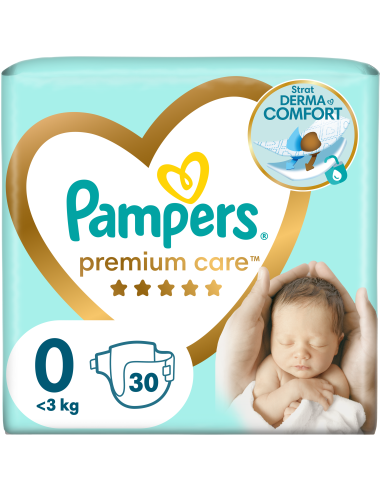 Pampers Premium Care Mähkmed,  Suurus 0 (Mini), <3 Kg, 30 Mähet