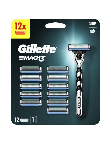 Gillette Mach3 Raseerija Meestele,12 Tera