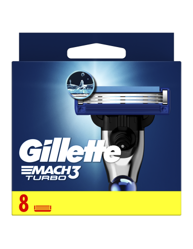 Gillette Mach3 Turbo Meeste Raseerija Varuterad, 8 tk