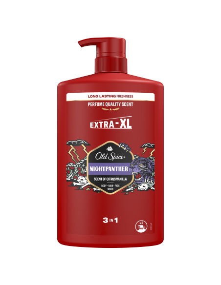 KAST 4 tk! Old Spice Night Panther Meeste Dušigeel Ja Šampoon, 1000ml