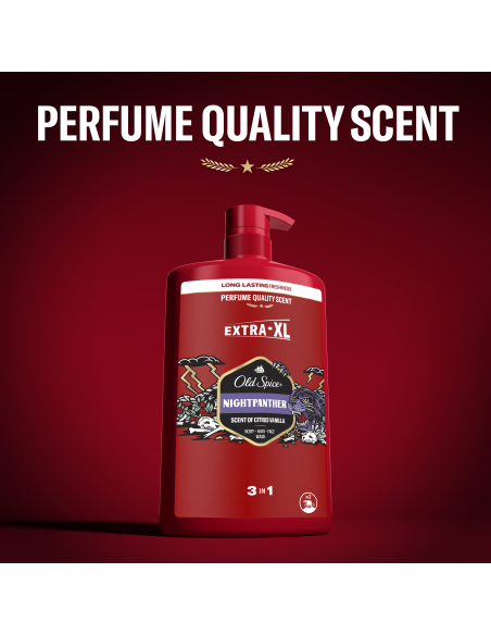 KAST 4 tk! Old Spice Night Panther Meeste Dušigeel Ja Šampoon, 1000ml