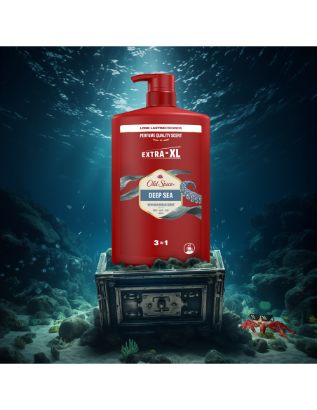 KAST 4 tk! Old Spice Deep Sea Meeste Dušigeel Ja Šampoon, 1000ml