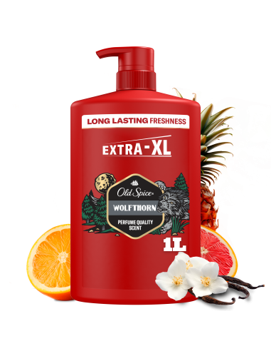 KAST 4 tk! Old Spice Wolfthorn Meeste Dušigeel Ja Šampoon, 1000ml 