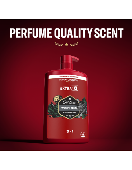 KAST 4 tk! Old Spice Wolfthorn Meeste Dušigeel Ja Šampoon, 1000ml