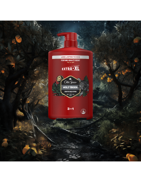 KAST 4 tk! Old Spice Wolfthorn Meeste Dušigeel Ja Šampoon, 1000ml