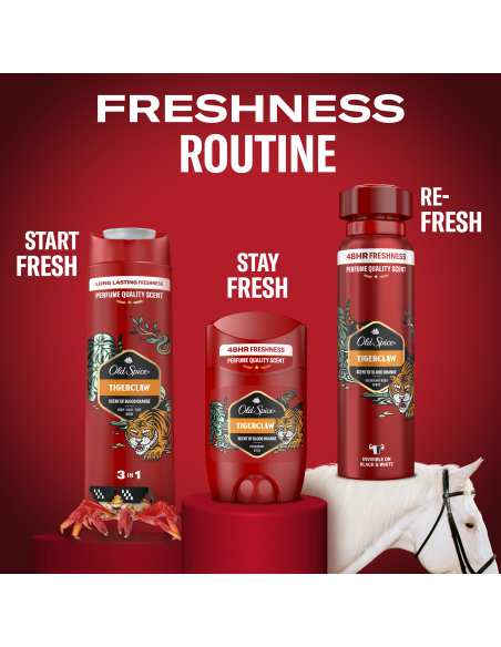 KAST 6 tk! Old Spice Tigerclaw Meeste Dušigeel Ja Šampoon, 400 ml