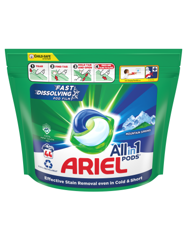 Ariel All-in-1 PODS Mountain Spring Pesukapslid, 44 Pesukorda