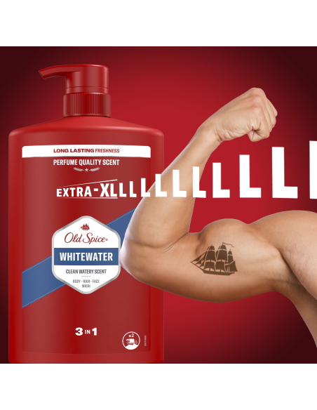 Old Spice Whitewater Meeste Dušigeel Ja Šampoon, 1000 ml