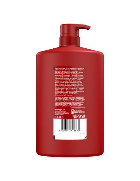 KAST 4 tk! Old Spice Whitewater meeste dušigeel Ja šampoon, 1000 ml