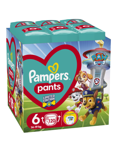 Pampers Pants Paw Patrol Püksmähkmed, Suurus 6, 120 Mähet, 14-19kg