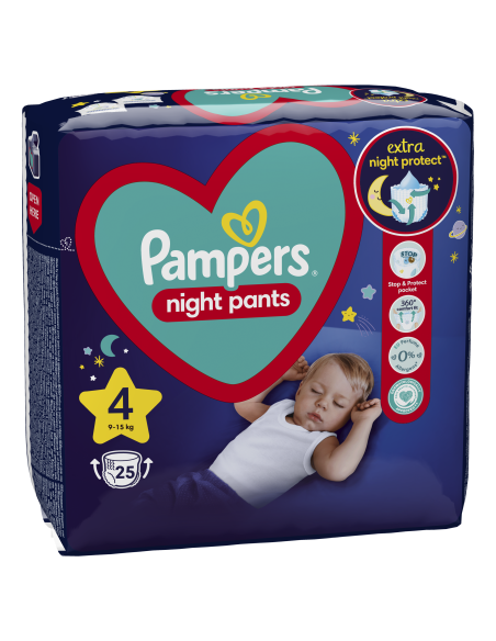 Pampers Night Pants Püksmähkmed, Suurus 4, 100 Mähet, 9kg-15kg