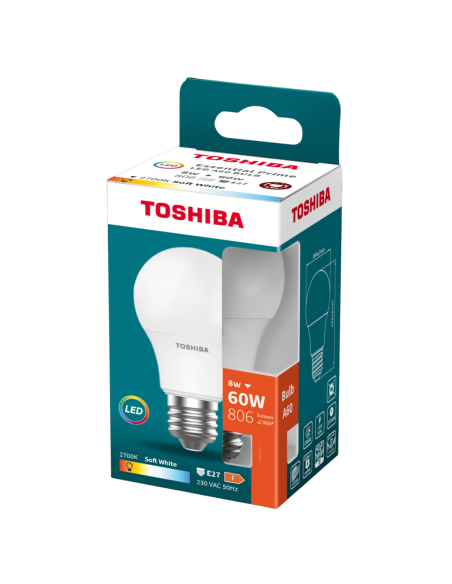 Toshiba LED 8W(60W) E27 soe valge A60 matt 806lm