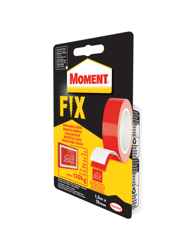 KAST 12 tk! Fix kahepoolne teip 1,5m 120kg rull