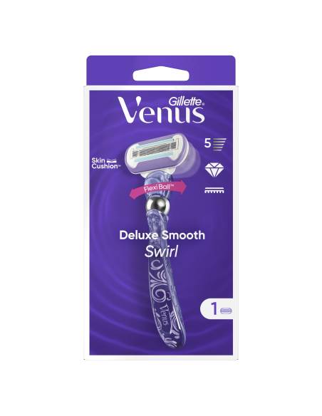 Gillette Venus Deluxe Smooth Swirl Raseerija + Varutera 1 tk