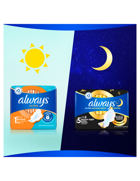 Always Ultra Size 2  hügieenisidemed tiibadega, Long, 48 tk