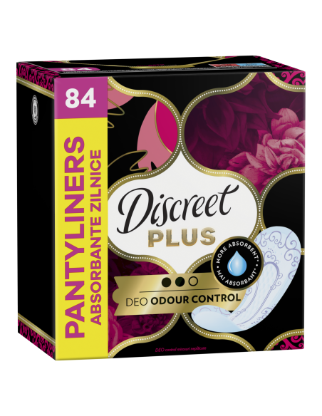 Discreet Protective Odour Control Plus pesukaitsmed, 84 tk