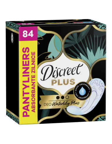 KAST 4 tk! Discreet Protective Waterlily Plus DEO Pesukaitsmed, 84 tk