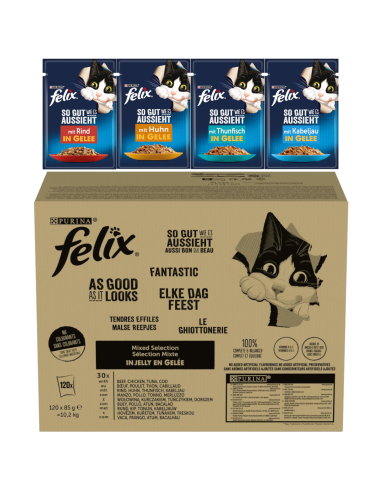 Felix Fantastic märgtoit kassidele Mix maitsed...