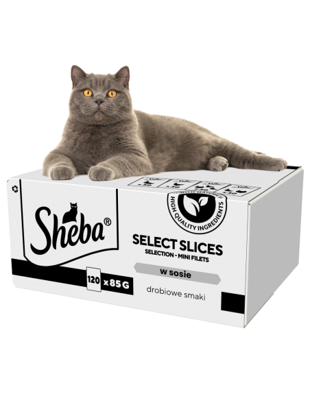 Sheba Selection märgtoit kassidele part, kana, linnuliha, kalkun (120x85g)