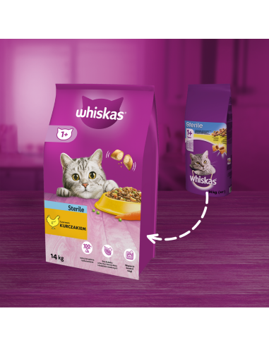 WHISKAS Sterile 14 kg - kuivtoit...