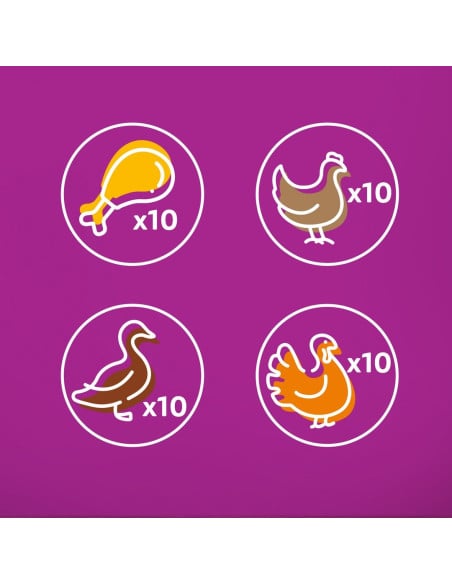 Whiskas Pure Delight märgtoit kassile linnuliha MIX 40x85g