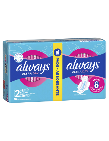 Always Ultra Size 2 Päeva Hügieenisidemed Tiibadega, Long, 16 tk