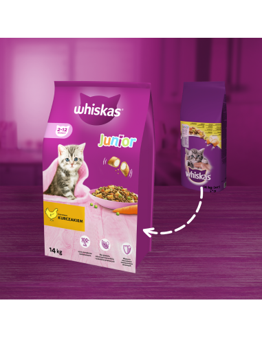 WHISKAS Junior kuivtoit kanaga kassipoegadele...