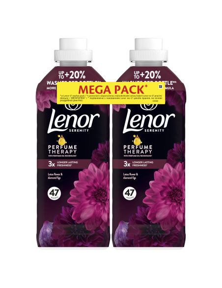 KAST 6 tk! LENOR Pesuloputusvahend Diamond Figs & Lotus Flower 2 x 987 ml (94 Pesukorda)